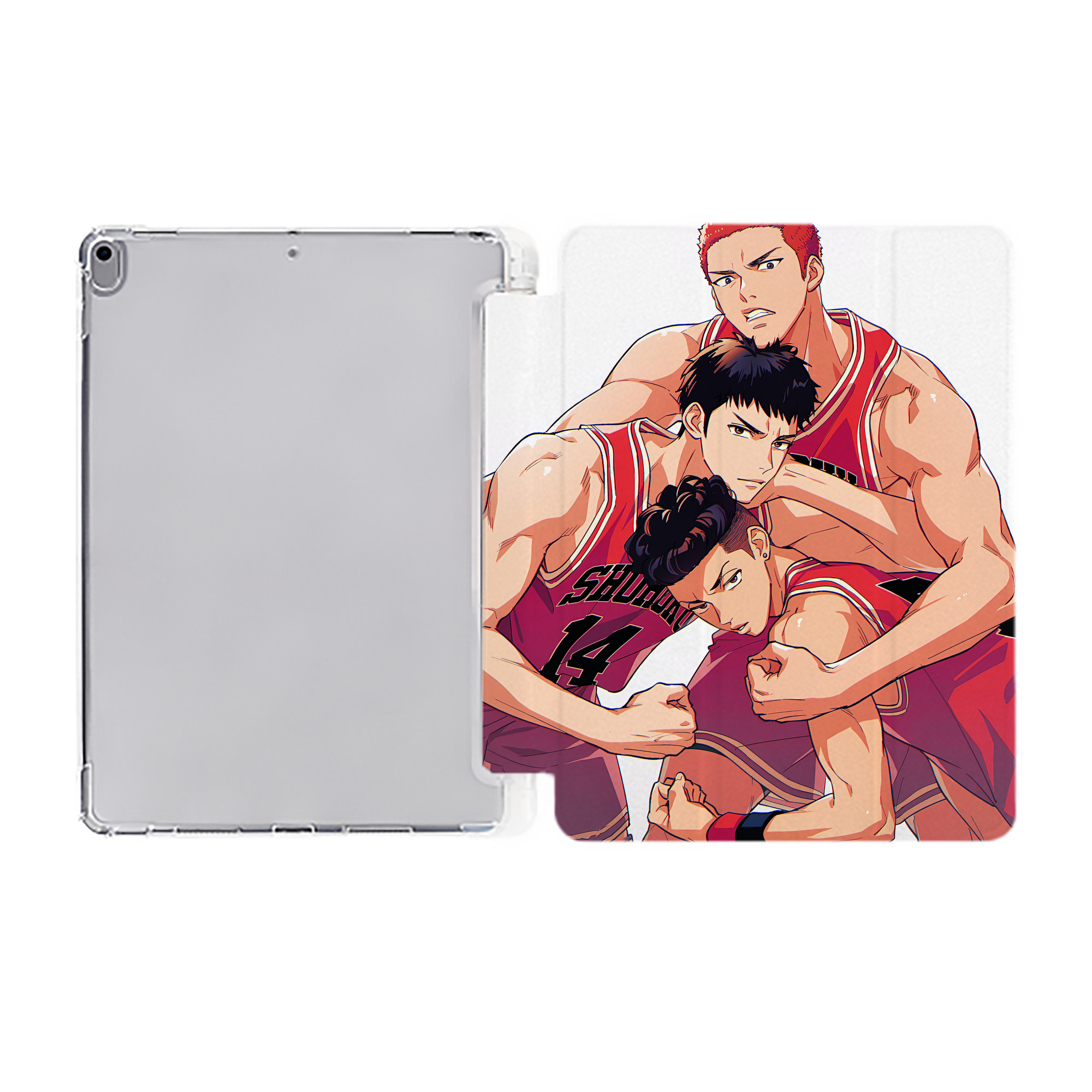 （画像用） SLAM DUNK／スラムダンク IPad ケース ペン収納付き 三つ折りスタンド PUレザー×シリコン 対応機種9.5/10.5/10.9インチ